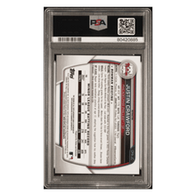 Justin Crawford PSA 8 2023 Topps Bowman Chrome Prospects Autograph Refractor #d/ 499 Card #CPAJC