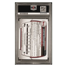 Justin Crawford PSA 8 2023 Topps Bowman Chrome Prospects Autograph Refractor #d/ 499 Card #CPAJC