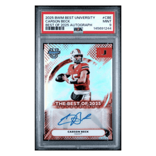 Carson Beck PSA 9 2025 Bowman's Best University Best of 2025 Autograph Card #CBE