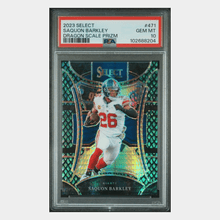 Saquon Barkley PSA 10 2023 Panini Select Dragon Scale Prizm #d/ 70 Card #471