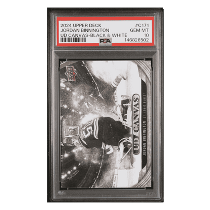 Jordan Binnington PSA 10 2024 Upper Deck Canvas - Black & White Card #C171