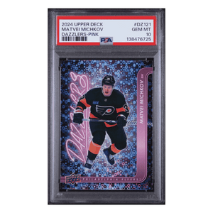 Matvei Michkov PSA 10 2024 Upper Deck Dazzlers Pink Card #DZ121