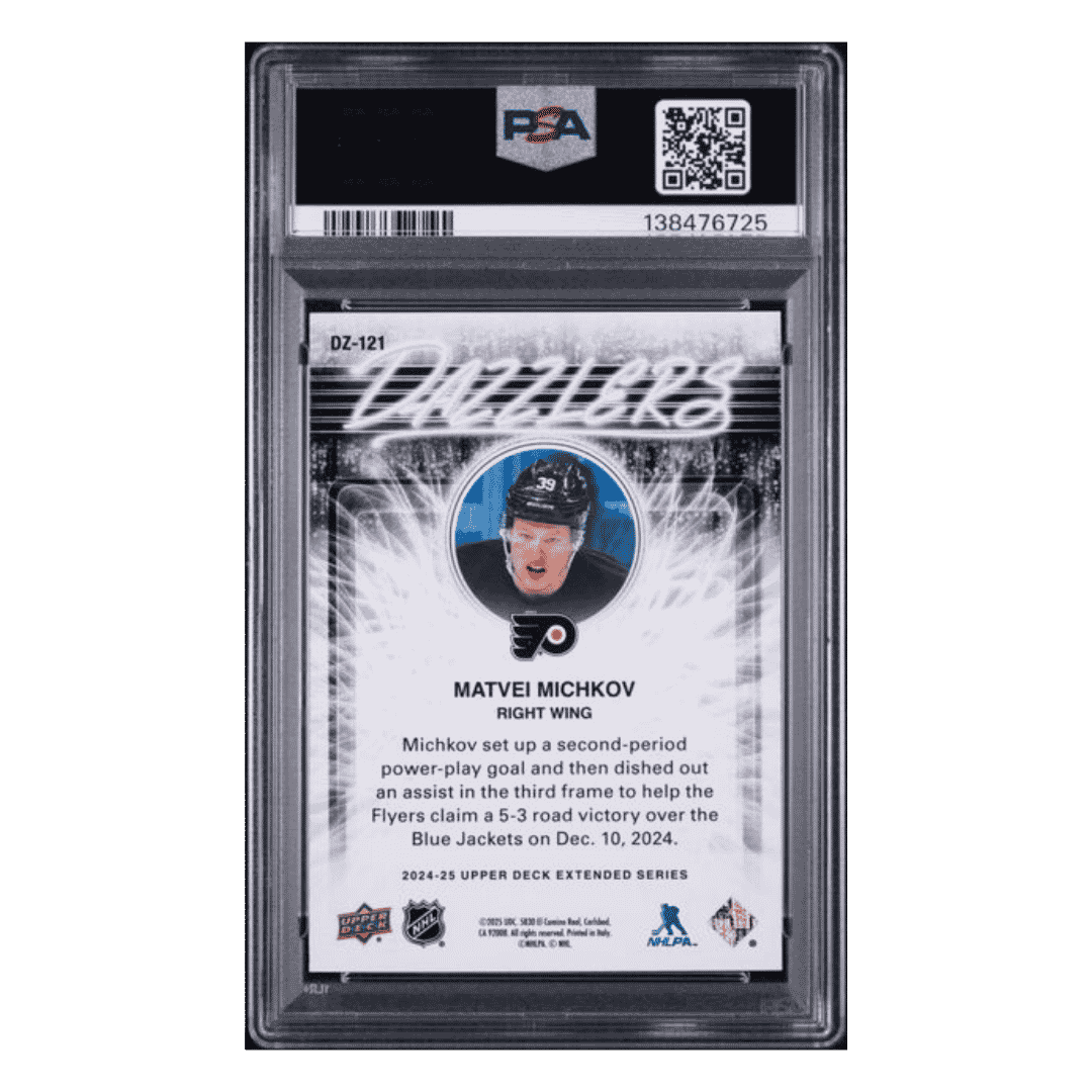 Matvei Michkov PSA 10 2024 Upper Deck Dazzlers Pink Card #DZ121