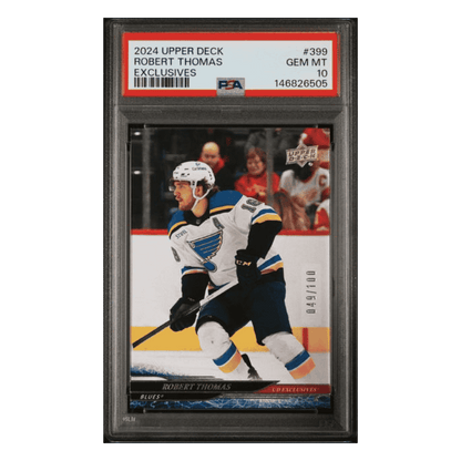 Robert Thomas PSA 10 2024 Upper Deck Exclusives #d/ 100 Card #399