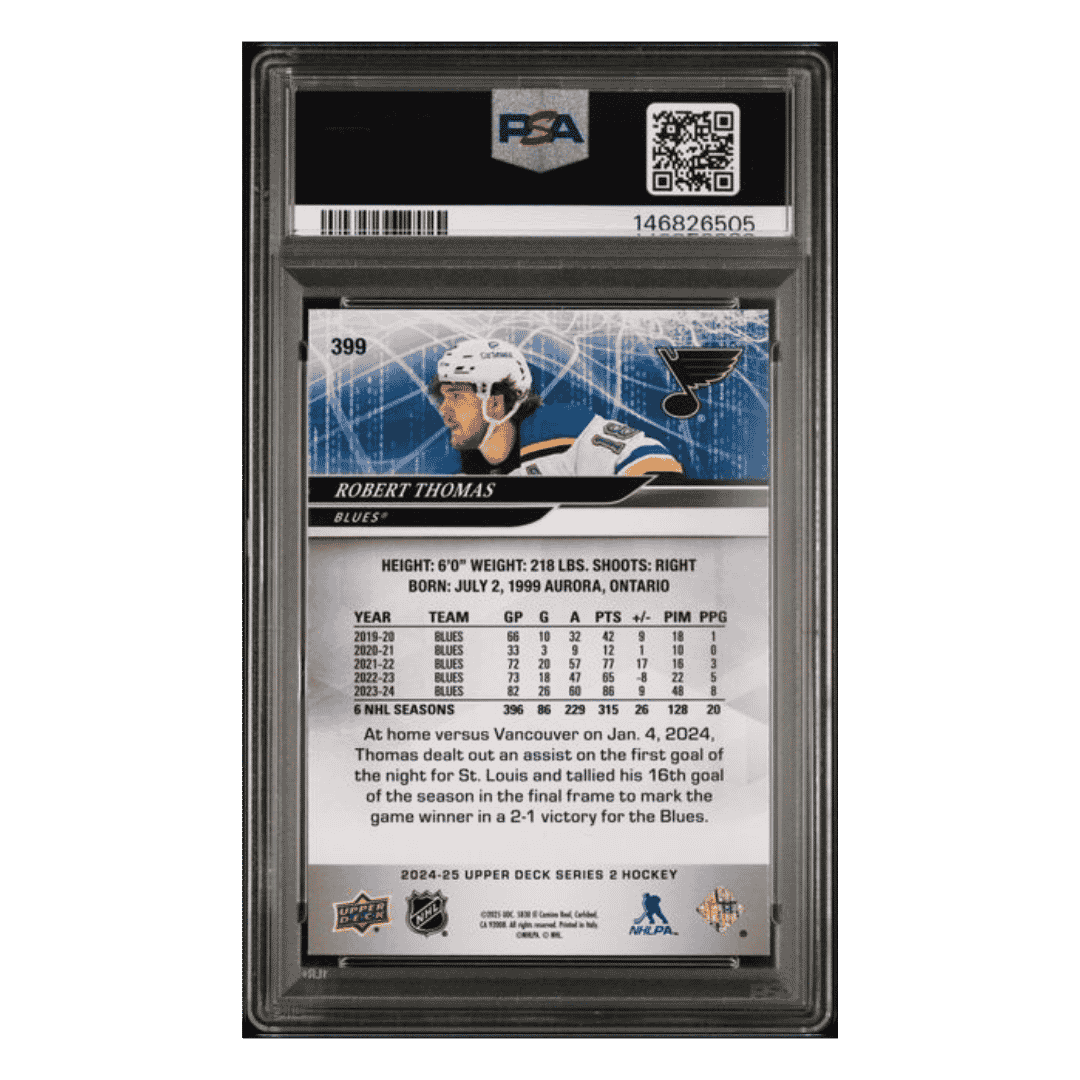 Robert Thomas PSA 10 2024 Upper Deck Exclusives #d/ 100 Card #399