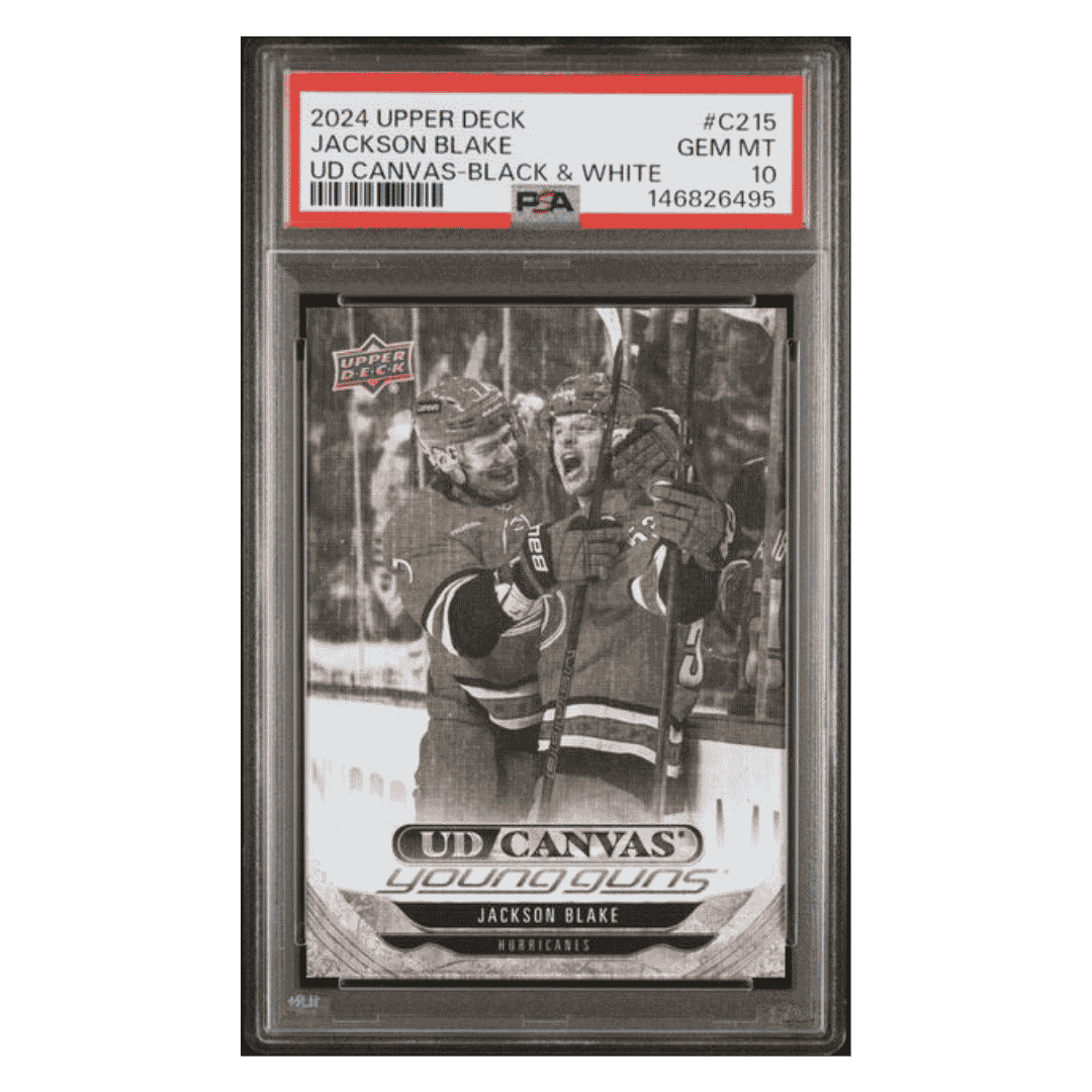 Jackson Blake PSA 10 2024 Upper Deck Canvas Young Guns - Black & White Card #C215