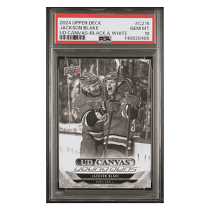 Jackson Blake PSA 10 2024 Upper Deck Canvas Young Guns - Black & White Card #C215