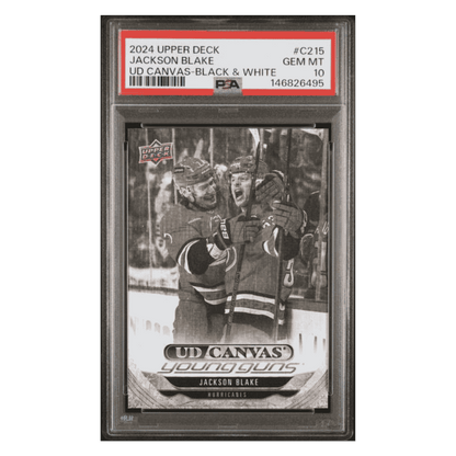 Jackson Blake PSA 10 2024 Upper Deck Canvas Young Guns - Black & White Card #C215