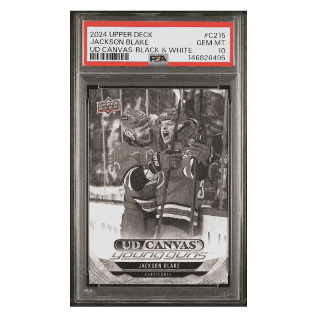 Jackson Blake PSA 10 2024 Upper Deck Canvas Young Guns - Black & White Card #C215