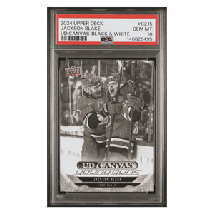 Jackson Blake PSA 10 2024 Upper Deck Canvas Young Guns - Black & White Card #C215