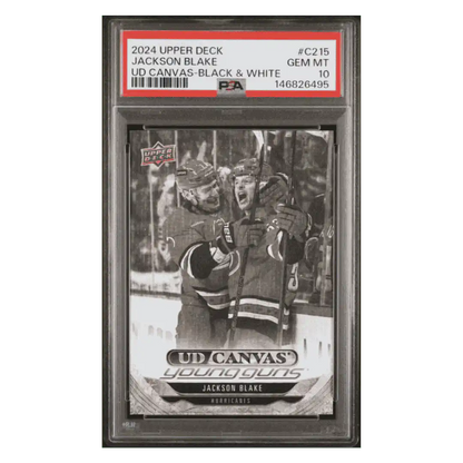 Jackson Blake PSA 10 2024 Upper Deck Canvas Young Guns - Black & White Card #C215