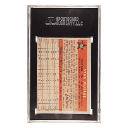 Stan Musial SGC 5 1958 Topps All Star Card #476