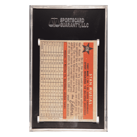 Stan Musial SGC 5 1958 Topps All Star Card #476