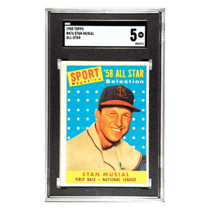 Stan Musial SGC 5 1958 Topps All Star Card #476