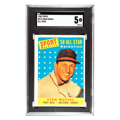 Stan Musial SGC 5 1958 Topps All Star Card #476