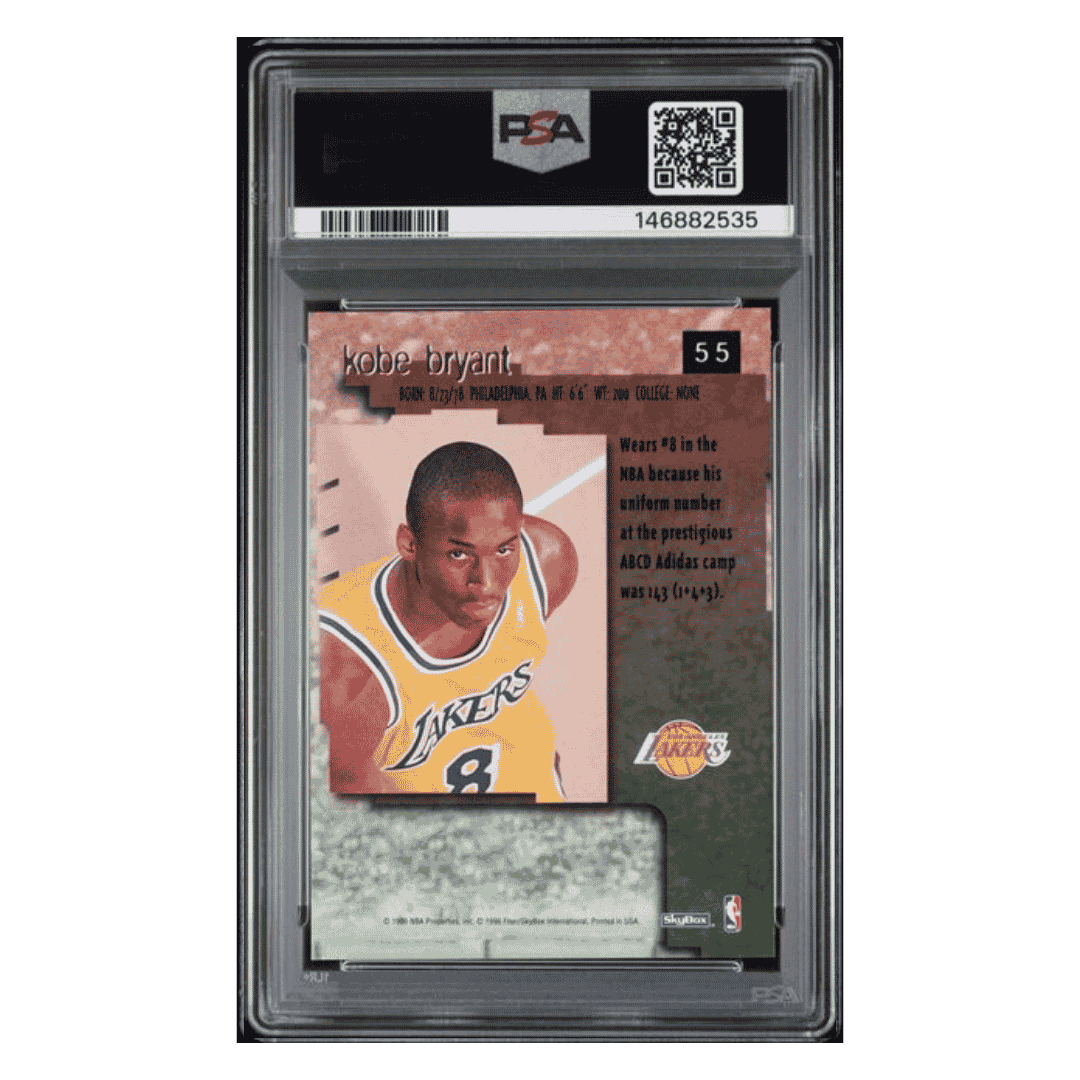 Kobe Bryant PSA 9 1996 Skybox Premium Rookie RC Card #55
