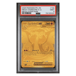 Mega Charizard X ex PSA 9 2025 Pokemon Phantasmal Flames Mega Hyper Rare Card #130