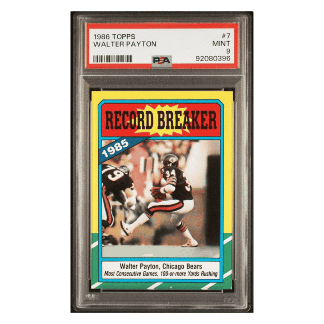 Walter Payton PSA 9 1986 Topps Card #7