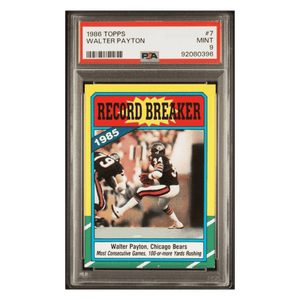 Walter Payton PSA 9 1986 Topps Card #7