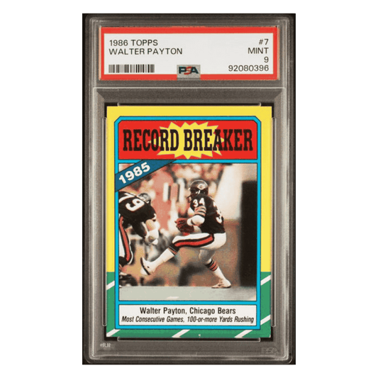 Walter Payton PSA 9 1986 Topps Card #7