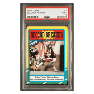 Walter Payton PSA 9 1986 Topps Card #7