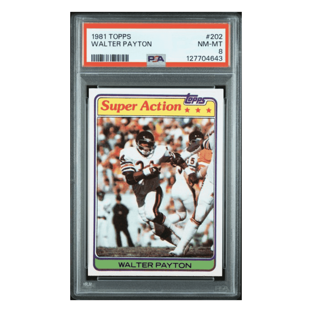 Walter Payton PSA 8 1981 Topps Card #202