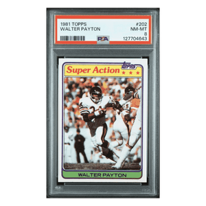 Walter Payton PSA 8 1981 Topps Card #202