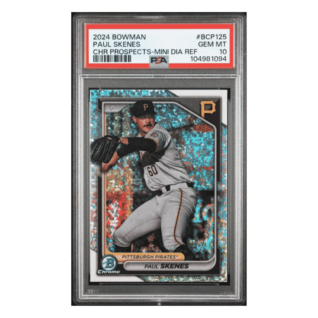 Paul Skenes PSA 10 2024 Bowman Chrome Prospects Mini Diamond Refractor Card #BCP125