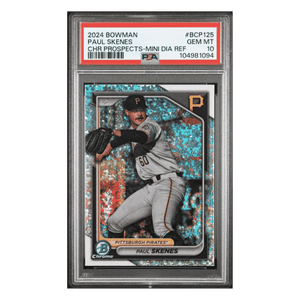 Paul Skenes PSA 10 2024 Bowman Chrome Prospects Mini Diamond Refractor Card #BCP125