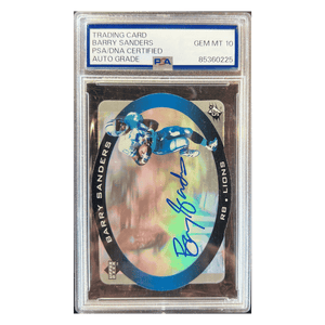 Barry Sanders 1995 Upper Deck SPX Autograph Card #16