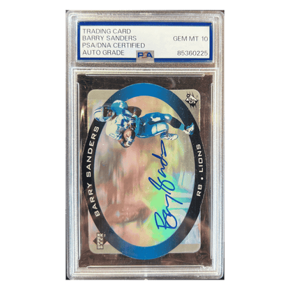 Barry Sanders 1995 Upper Deck SPX Autograph Card #16