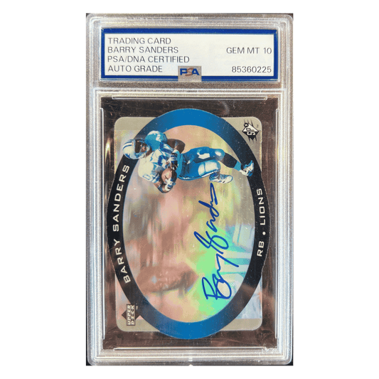 Barry Sanders 1995 Upper Deck SPX Autograph Card #16