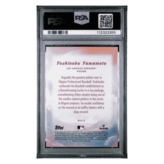 Yoshinobu Yamamoto PSA 10 2024 Topps Update Mystical Rookie RC Card #MYS13
