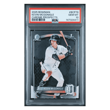 Kevin McGonigle PSA 10 2025 Bowman Chrome Prospects Card #BCP79