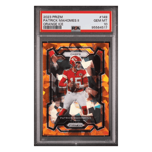 Patrick Mahomes PSA 10 2023 Panini Prizm Orange Ice Card #149