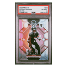 Bijan Robinson PSA 10 2023 Panini Mosaic Silver Rookie RC Card #284