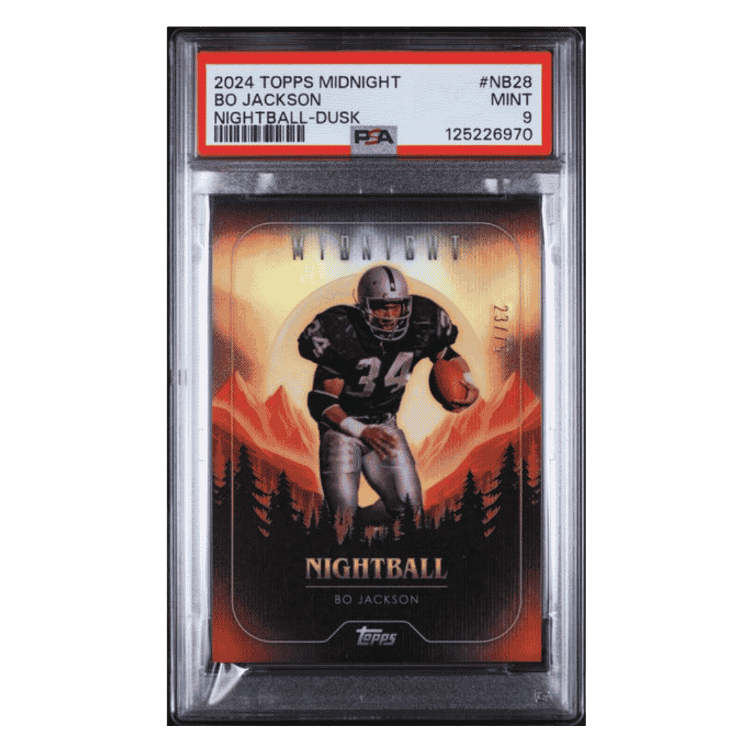 Bo Jackson PSA 9 2024 Topps Midnight Nightball Dusk #d/ 75 Card #NB28