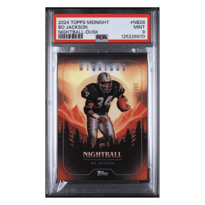 Bo Jackson PSA 9 2024 Topps Midnight Nightball Dusk #d/ 75 Card #NB28
