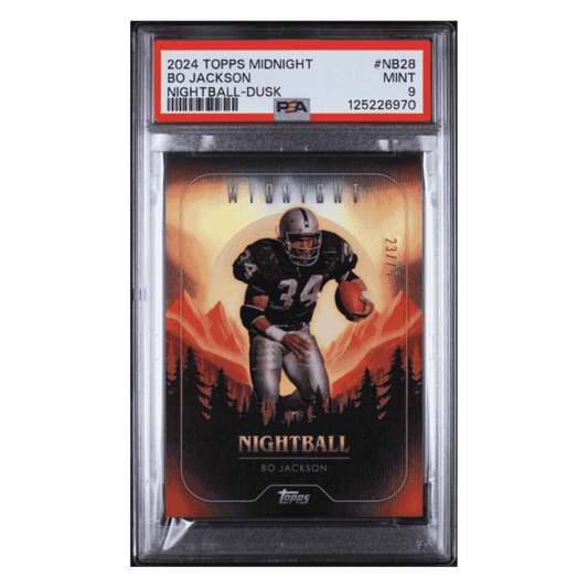 Bo Jackson PSA 9 2024 Topps Midnight Nightball Dusk #d/ 75 Card #NB28