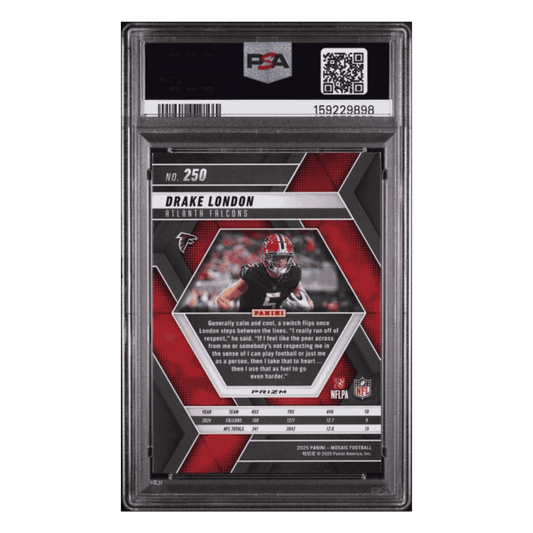 Drake London PSA 10 2025 Panini Mosaic Genesis Case Hit Card #250