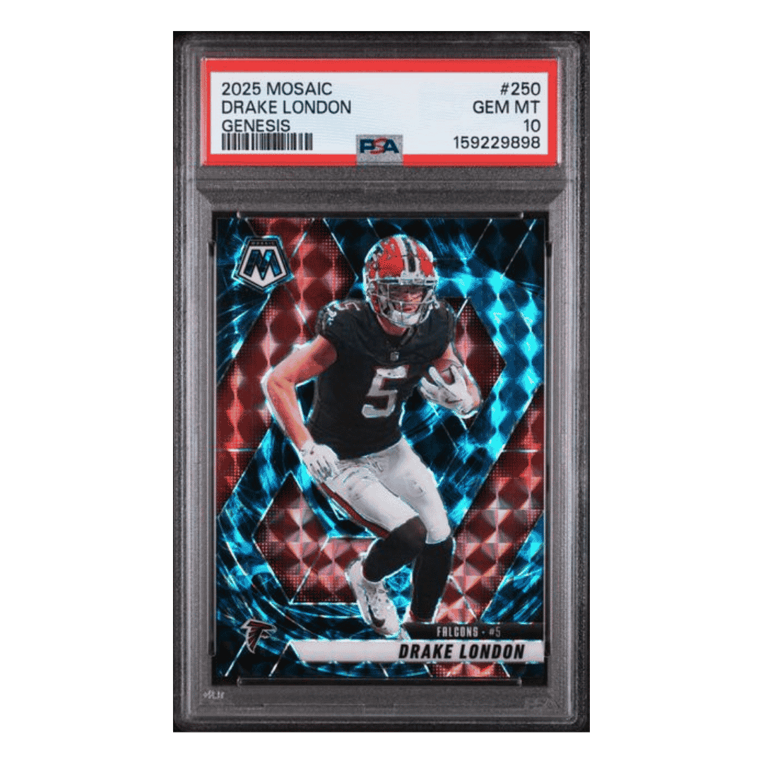 Drake London PSA 10 2025 Panini Mosaic Genesis Case Hit Card #250