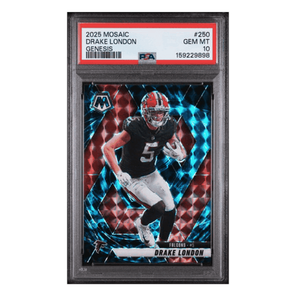 Drake London PSA 10 2025 Panini Mosaic Genesis Case Hit Card #250