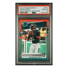 Jalen Hurts PSA 10 2020 Panini Donruss Optic Preview Red/ Green Rated Rookie Card #P314