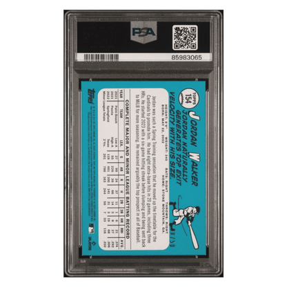 Jordan Walker PSA 8 2023 Topps Archives Inverted Red Hot Foil Rookie RC #d/ 50 Card #154