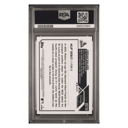 Jordan Walker PSA 9 2023 Topps Chrome Update Magenta Rookie RC #d/ 399 Card #USC150