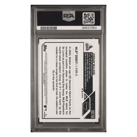 Jordan Walker PSA 9 2023 Topps Chrome Update Magenta Rookie RC #d/ 399 Card #USC150