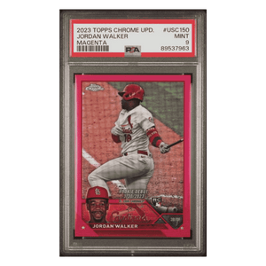 Jordan Walker PSA 9 2023 Topps Chrome Update Magenta Rookie RC #d/ 399 Card #USC150