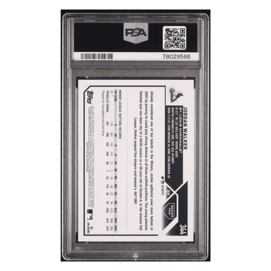 Jordan Walker PSA 10 2023 Topps Gold Foil Rookie RC Card #344