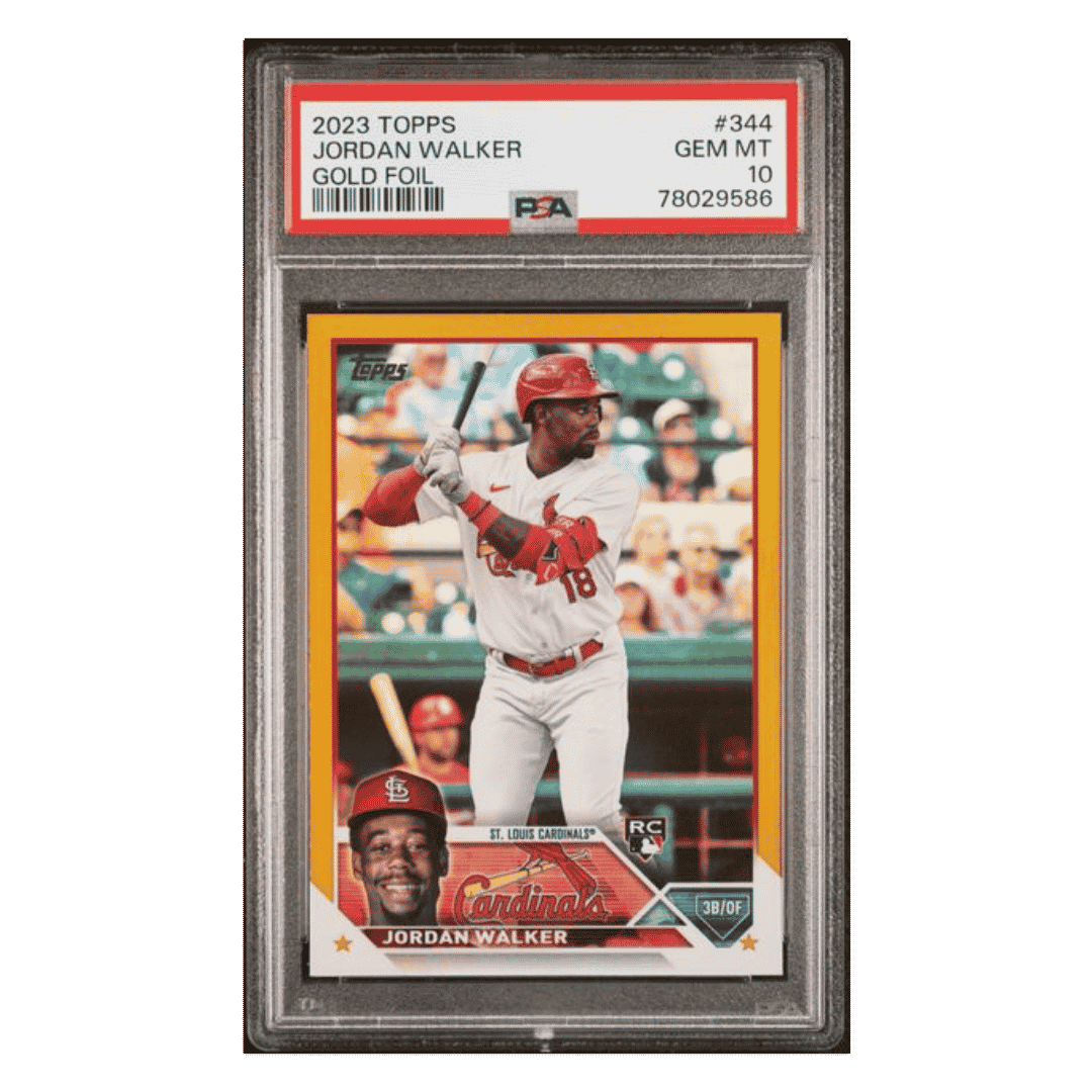 Jordan Walker PSA 10 2023 Topps Gold Foil Rookie RC Card #344