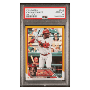 Jordan Walker PSA 10 2023 Topps Gold Foil Rookie RC Card #344